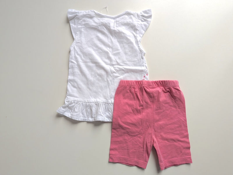 *Neuwertig* Outfit, T-Shirt & kurze Shorts - Topomini, Mädchen Gr.86