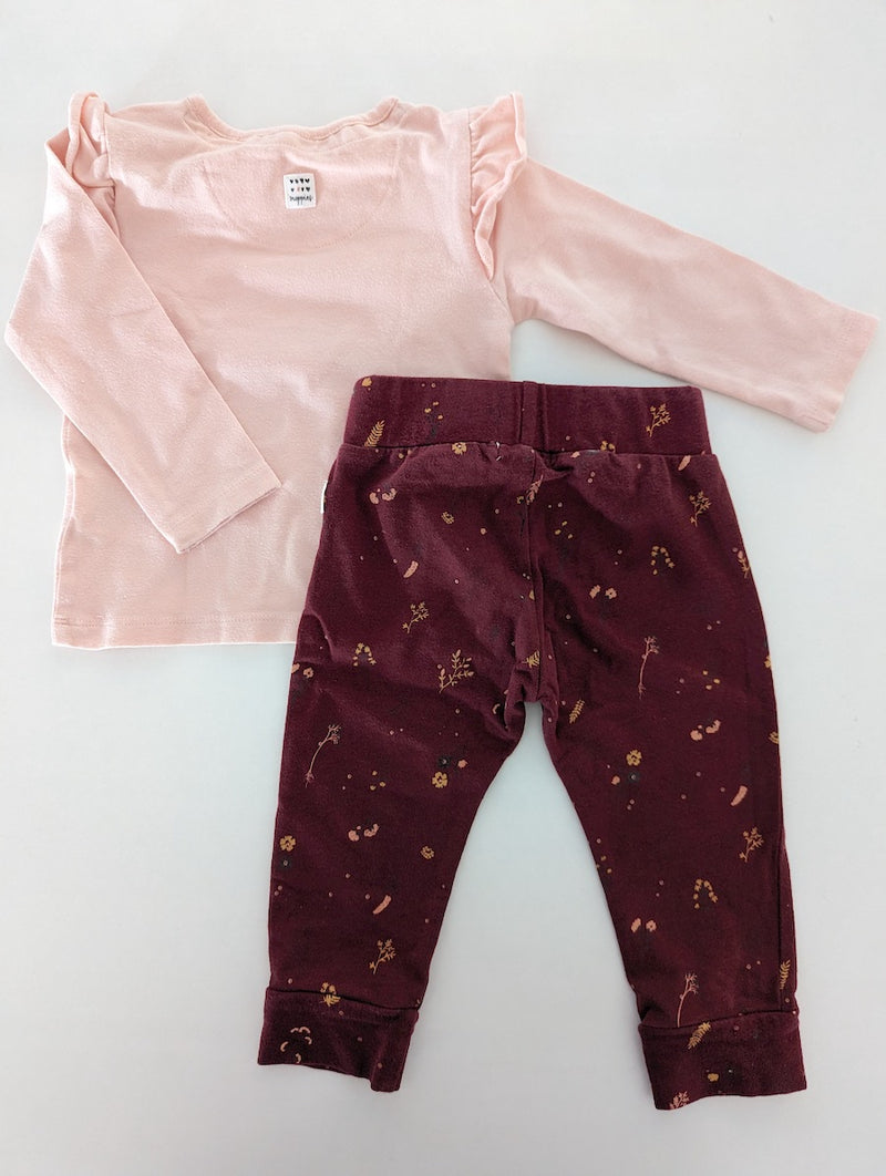 *Fundgrube* 2-tlg. Outfit, Langarmshirt und Stoffhose - Noppies, Mädchen Gr.68