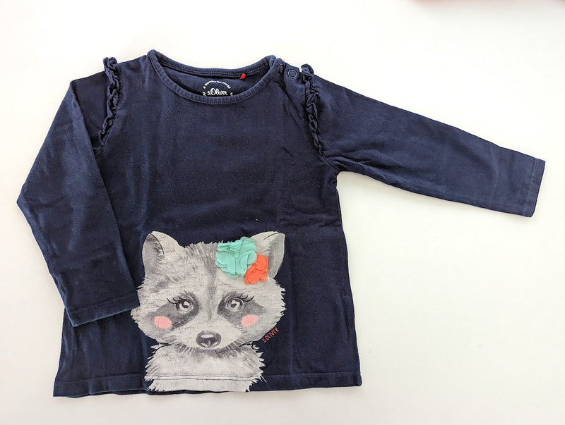 Langarmshirt, Waschbär - S.Oliver, Mädchen Gr.86