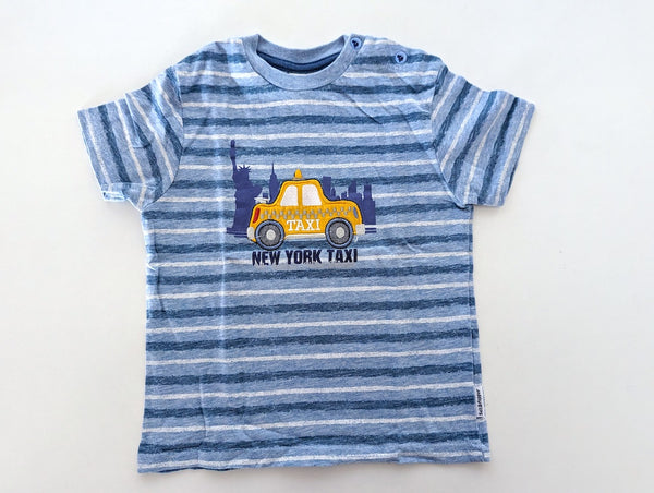 T-Shirt, New York Taxi  - Salt and Pepper Baby, Gr.86