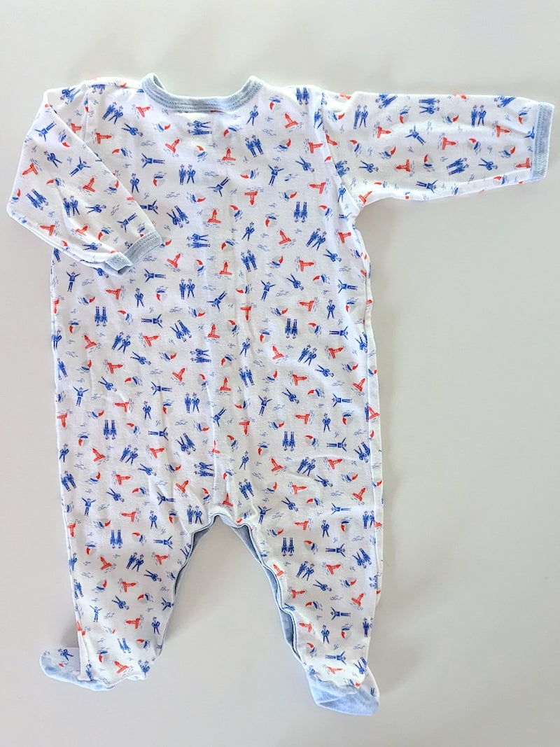 Strampler, Seefahrt - Petit Bateau, Unisex Gr.62