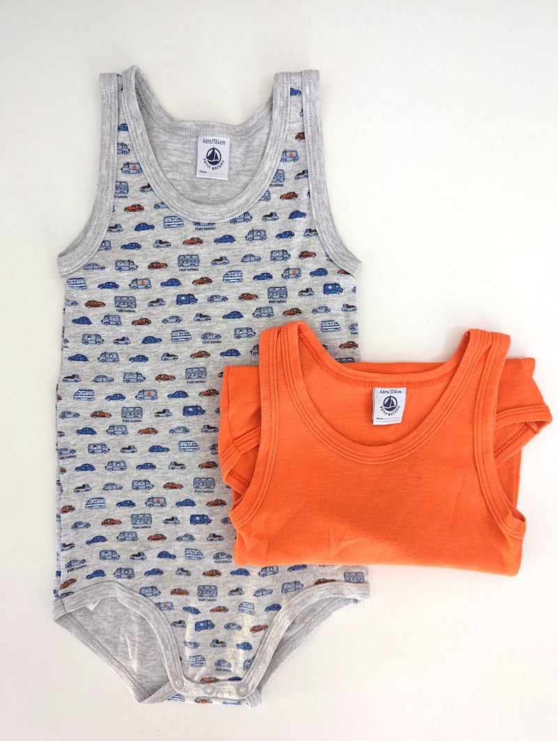 2er-Pack, Trägerbodys - Petit Bateau, Gr.92/98