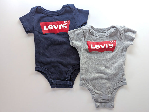 2er Pack, T-Shirt-Bodys kurzarm - Levi's, Unisex Gr.56/68