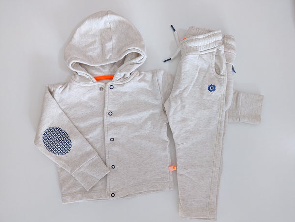 Organic Jogginganzug / Hausanzug mit Kapuze - Little Label, Mädchen Gr.86