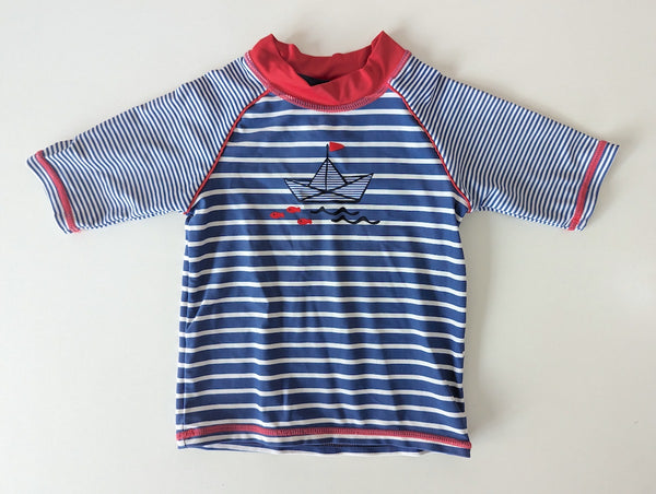 UV-Shirt kurzarm, Segelboot - Pusblu, Mädchen Gr.86