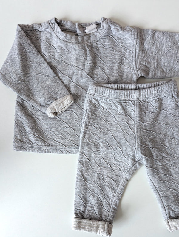 2er Set, Langarmshirt mit Stoffhose - H&M , Unisex Gr.68