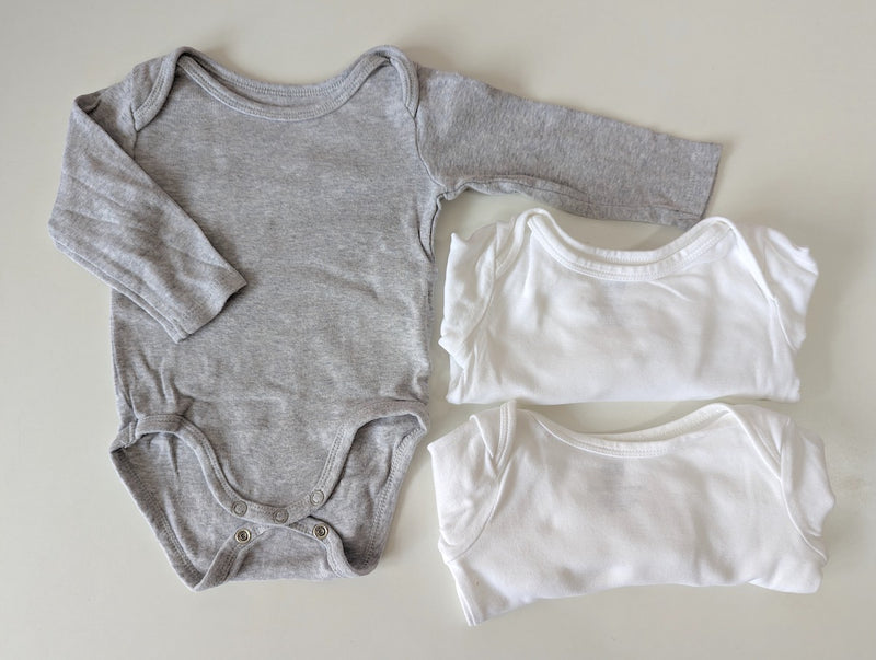 3er-Set, Bodys langarm - H&M, Unisex Gr.62