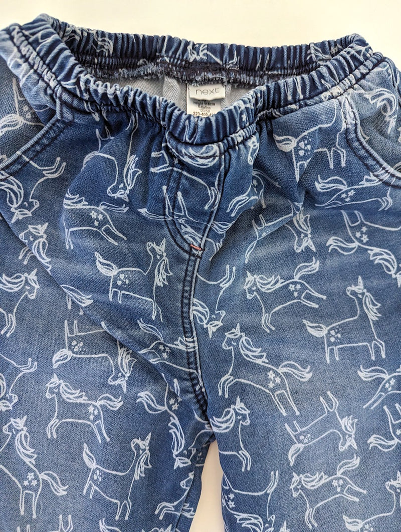 Jeans mit Einhörner - Next, Gr.110/116