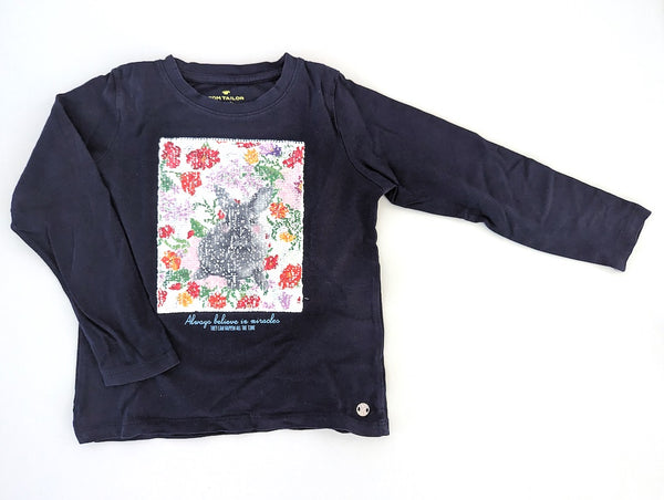 Langarmshirt mit Wendepailletten- Tom Tailor, Mädchen Gr.104/110