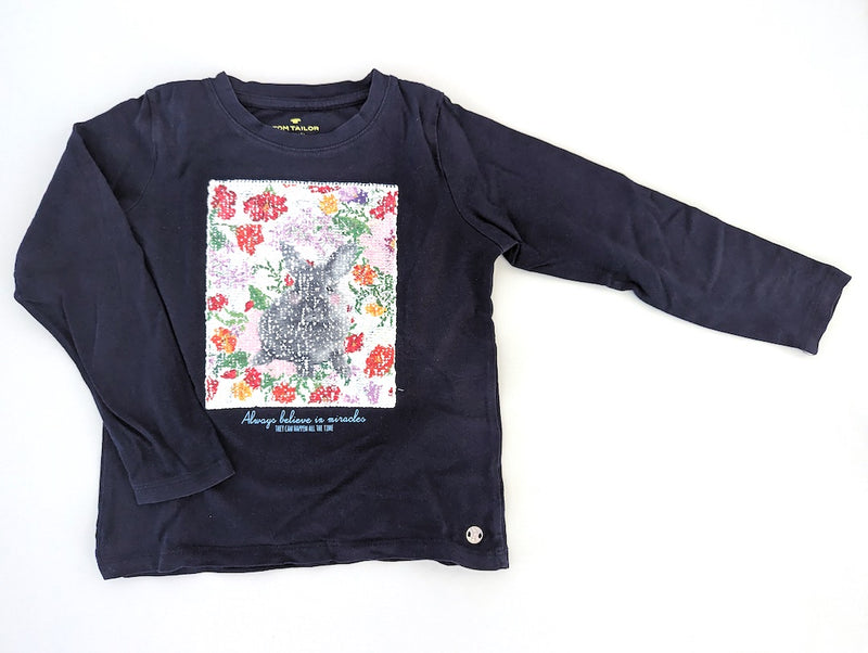 Langarmshirt mit Wendepailletten- Tom Tailor, Mädchen Gr.104/110