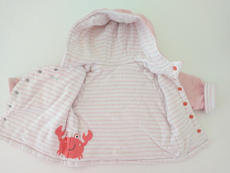 Weiche Wendejacke, wattiert - Bornino, Mädchen Gr.62/68
