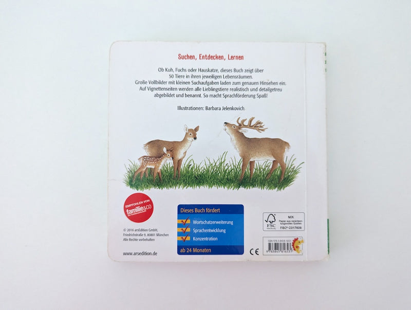 Mein Suchbuch; Bei den Tieren - arsEdition, ab 2 Jahre