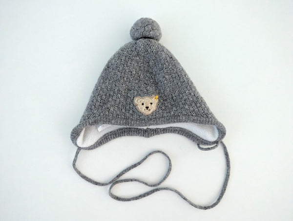Warme Strickmütze mit Kaschmir & Angora - Steiff, Unisex Gr.37 / 0-3 Monate