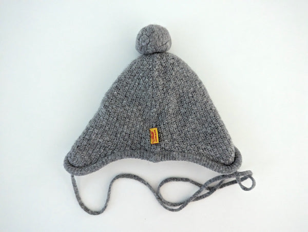 Warme Strickmütze mit Kaschmir & Angora - Steiff, Unisex Gr.37 / 0-3 Monate