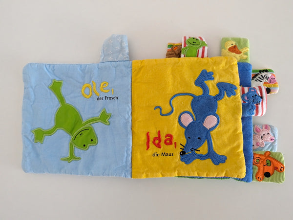 Großes Babybuch aus Stoff - Die lieben Sieben, 3-18 Monate