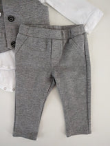 Festliches Outfit: Bodyhemd mit Weste und Hose - GYMP, Junge Gr.68/74