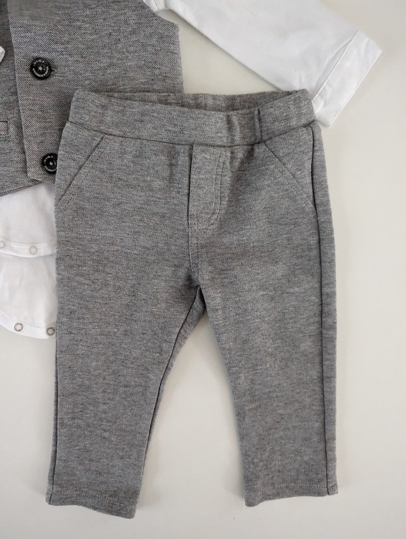 Festliches Outfit: Bodyhemd mit Weste und Hose - GYMP, Junge Gr.68/74