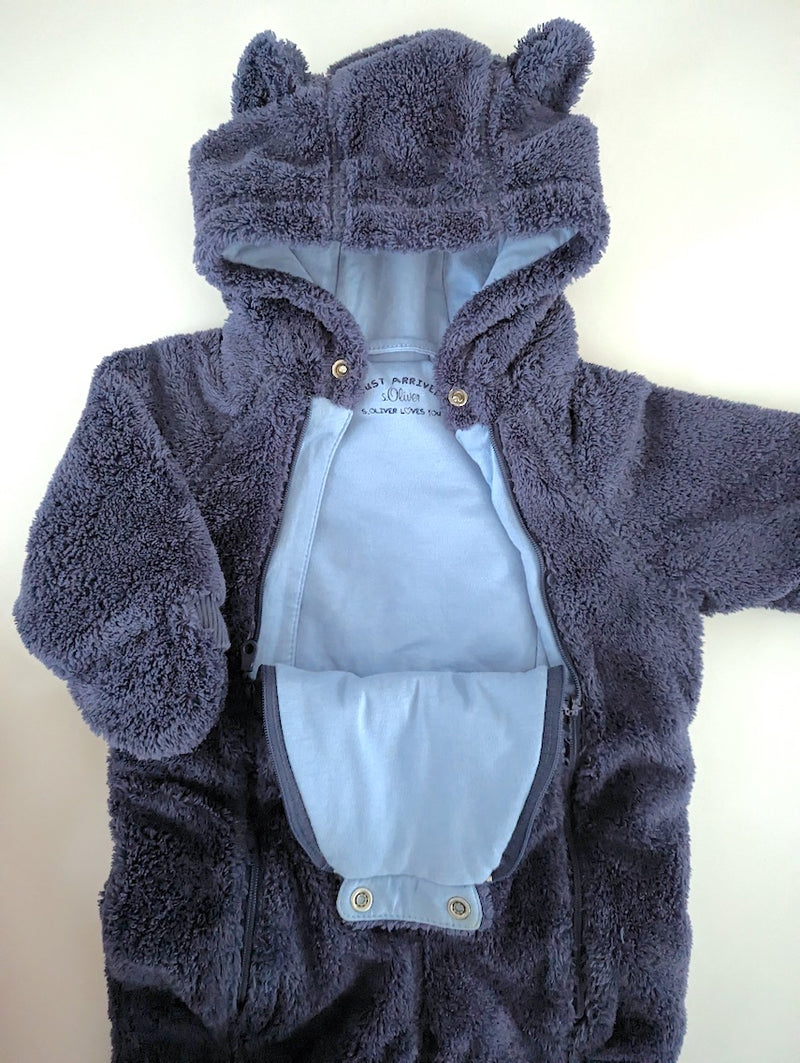 Overall aus Fleece mit Teddyohren - S.Oliver, Unisex Gr.62