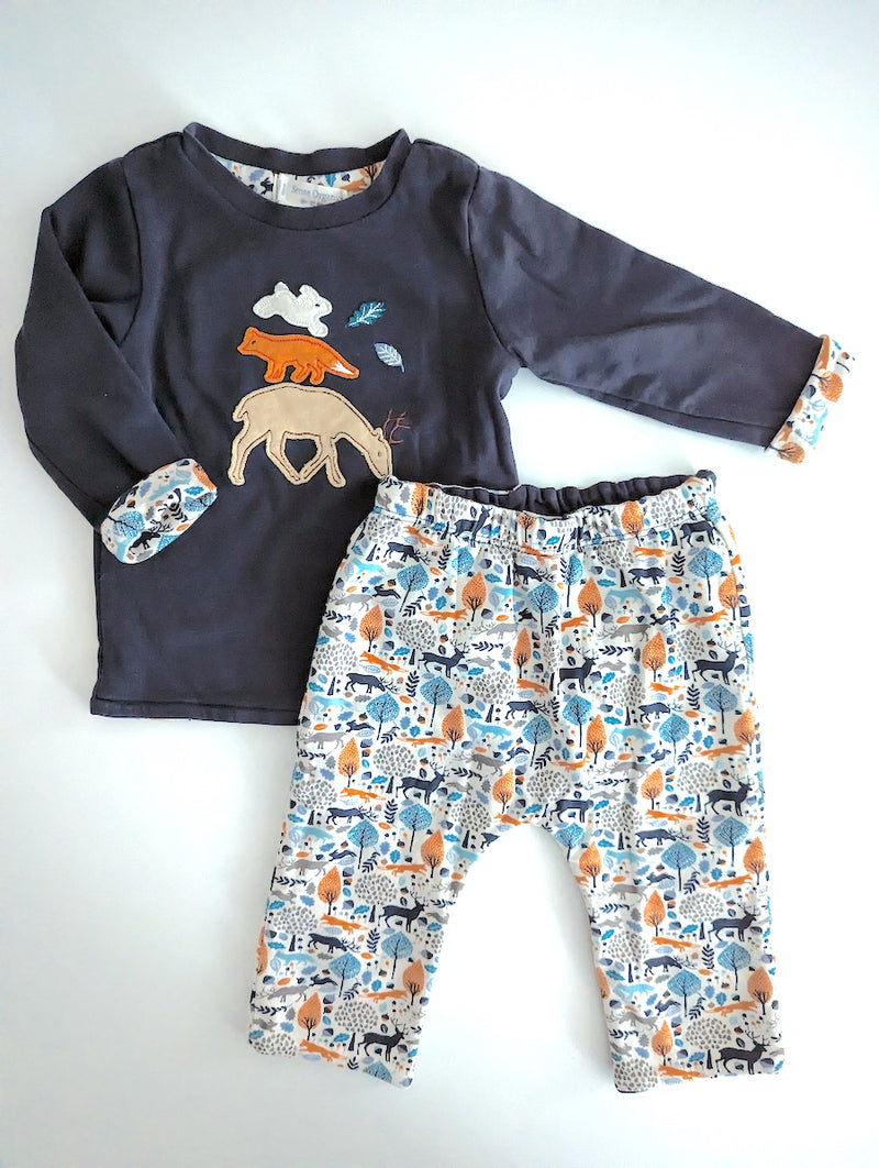 2er Set, Sweatshirt mit bequemer Stoffhose - Sense Organics, Unisex Gr.68/74