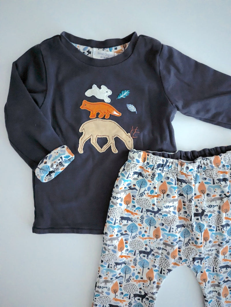 2er Set, Sweatshirt mit bequemer Stoffhose - Sense Organics, Unisex Gr.68/74