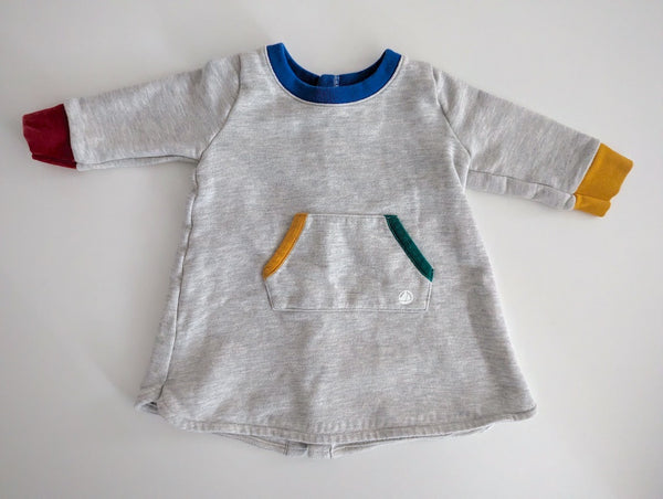 Sweatkleid - Petit Bateau, Mädchen Gr.62