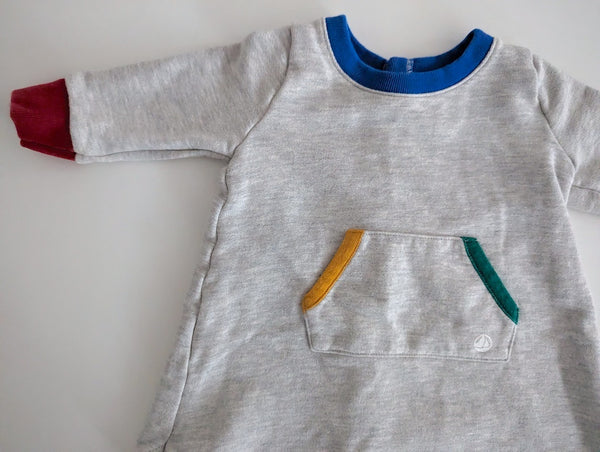 Sweatkleid - Petit Bateau, Mädchen Gr.62