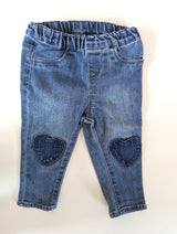 Jeans mit Herzen - H&M, Mädchen Gr.74