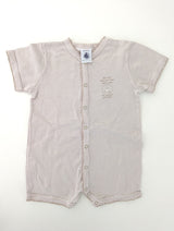 *Neuwertig* Kurzer Schlaf-Strampler - Petit Bateau, Mädchen Gr.68