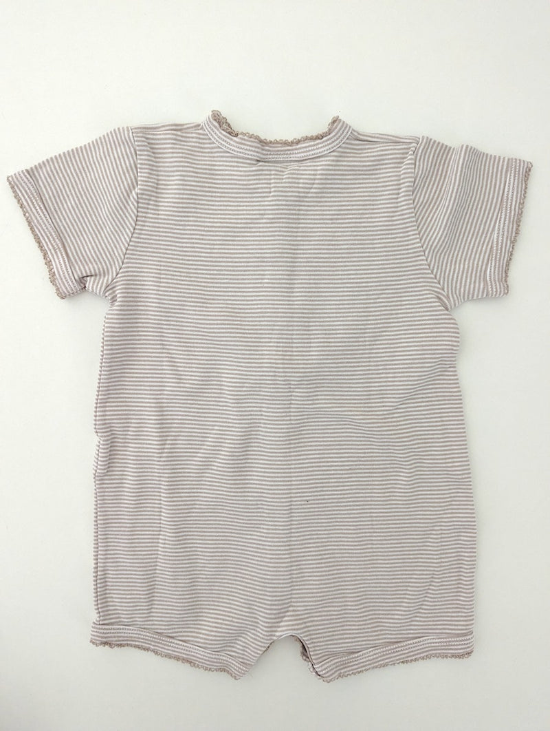 *Neuwertig* Kurzer Schlaf-Strampler - Petit Bateau, Mädchen Gr.68