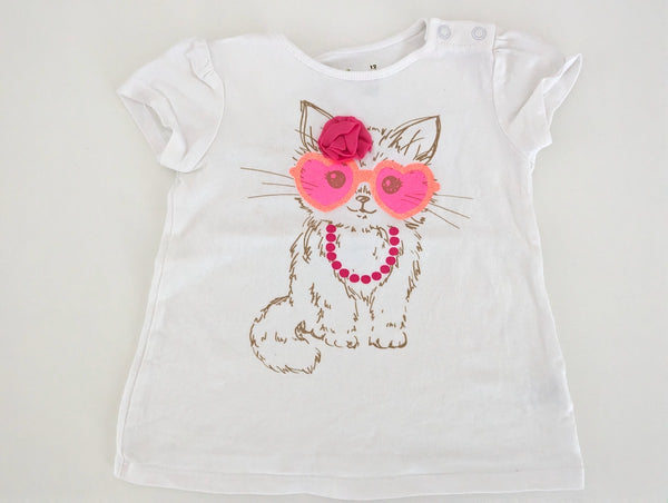 T-Shirt mit Kätzchen - Jumping Beans, Mädchen Gr.80