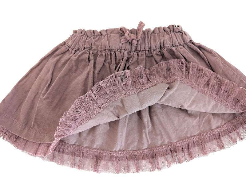 Dünner Cord-Rock mit Spitze - Zara, Mädchen Gr.68/74