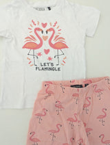 Kurzer Schlafanzug, Flamingos- Blue Seven, Gr.98