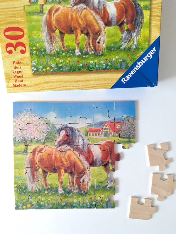 Puzzle aus Holz, Ponys - Ravensburger, ab 4 Jahren