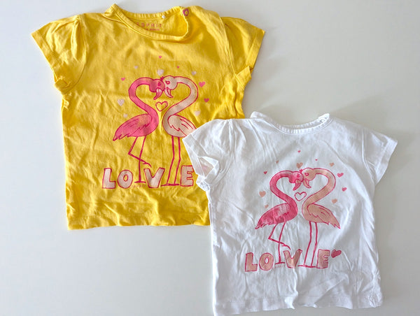 2er Pack, T-Shirt Flamingo - Esprit, Mädchen Gr.86