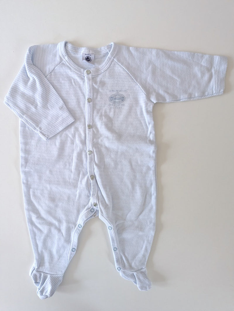 Schlaf-Strampler - Petit Bateau, Unisex Gr.62