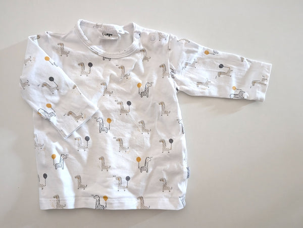Basic Langarmshirt Giraffe - Feetje, Unisex Gr.62