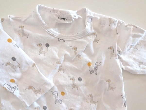 Basic Langarmshirt Giraffe - Feetje, Unisex Gr.62