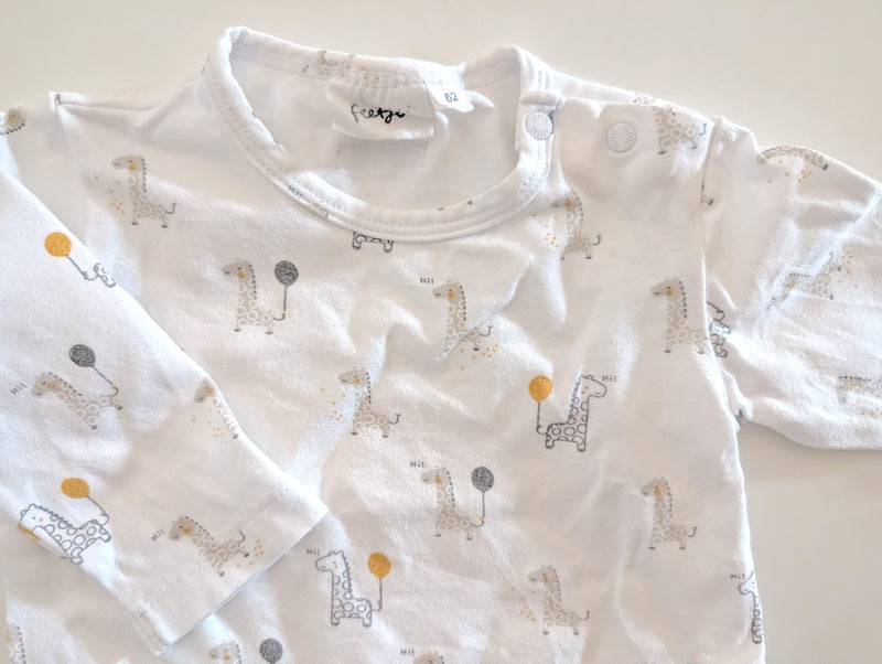 Basic Langarmshirt Giraffe - Feetje, Unisex Gr.62