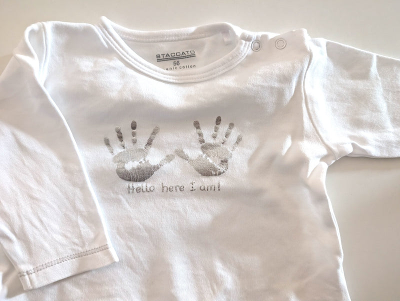 Langarmshirt, Hello here i am! - Staccato, Unisec Gr.56/62