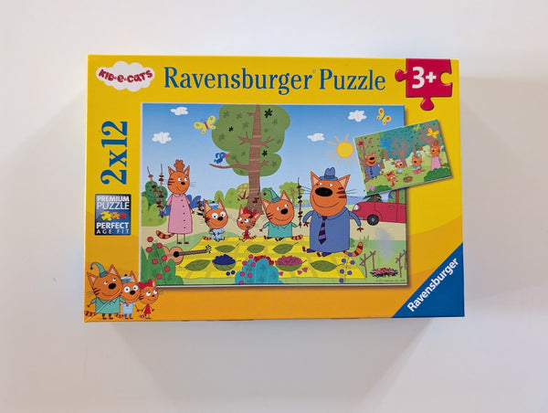 Puzzle 2x12, Kide.Cats - Ravensburger, Ab 3+