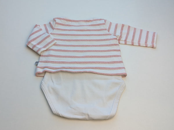 Shirt-Body Rosa Glitzer - Petit Bateau Gr.56