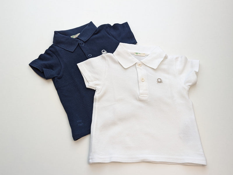 2 Poloshirts kurzarm - Benetton Gr.74