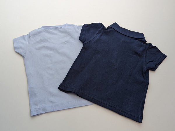 2 T-Shirts Hase und Polo - Benetton Gr.68