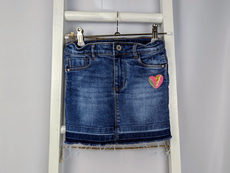 Jeansrock mit Paillettenherz - Jette by Staccato, Gr.122