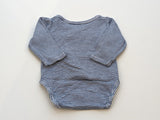 Wickelbody langarm gestreift - H&M, Gr.50/56