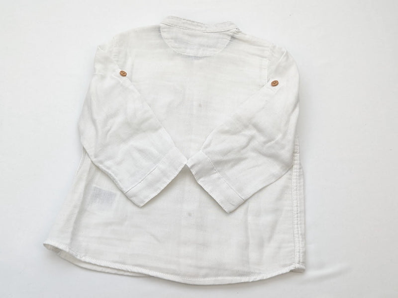 Weiches Baumwollhemd mit Stehkragen - H&M, Gr.80