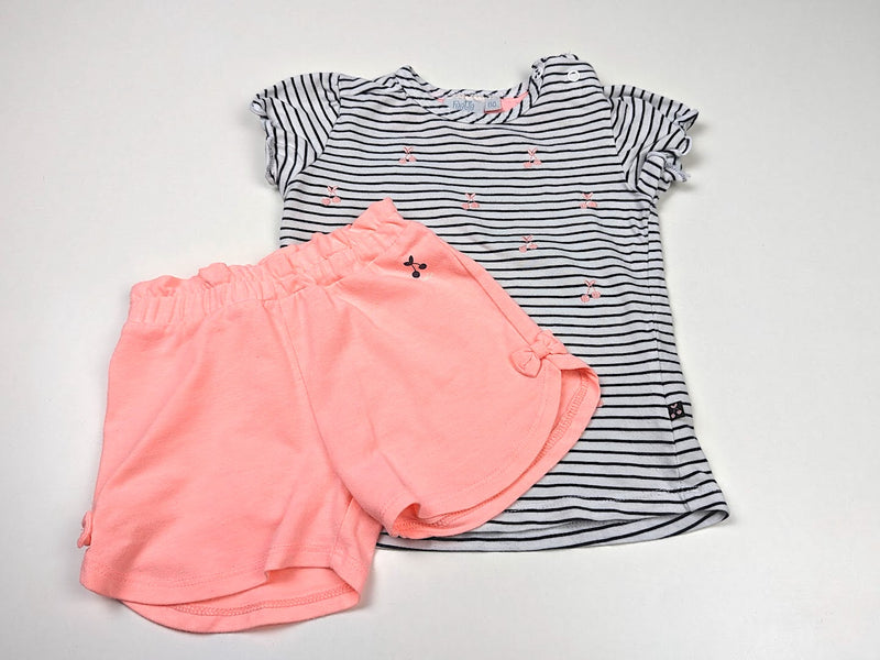 Sommer Outfit: T-Shirt mit Kirschen und passende Shorts - Feetje, Gr.80