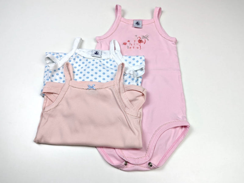 3er Pack, Trägerbodys - Petit Bateau, Gr.86/92
