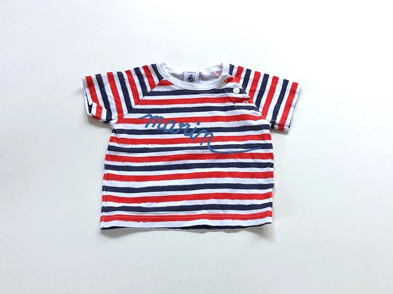 T-Shirt marin gestreift - Petit Bateau, Gr.62