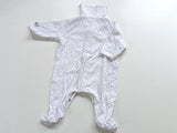 Schlaf-Strampler mit kleinen Sternen und Kragen- Petit Bateau, Gr.50